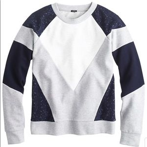 J. Crew Paneled Lace Sweatshirt